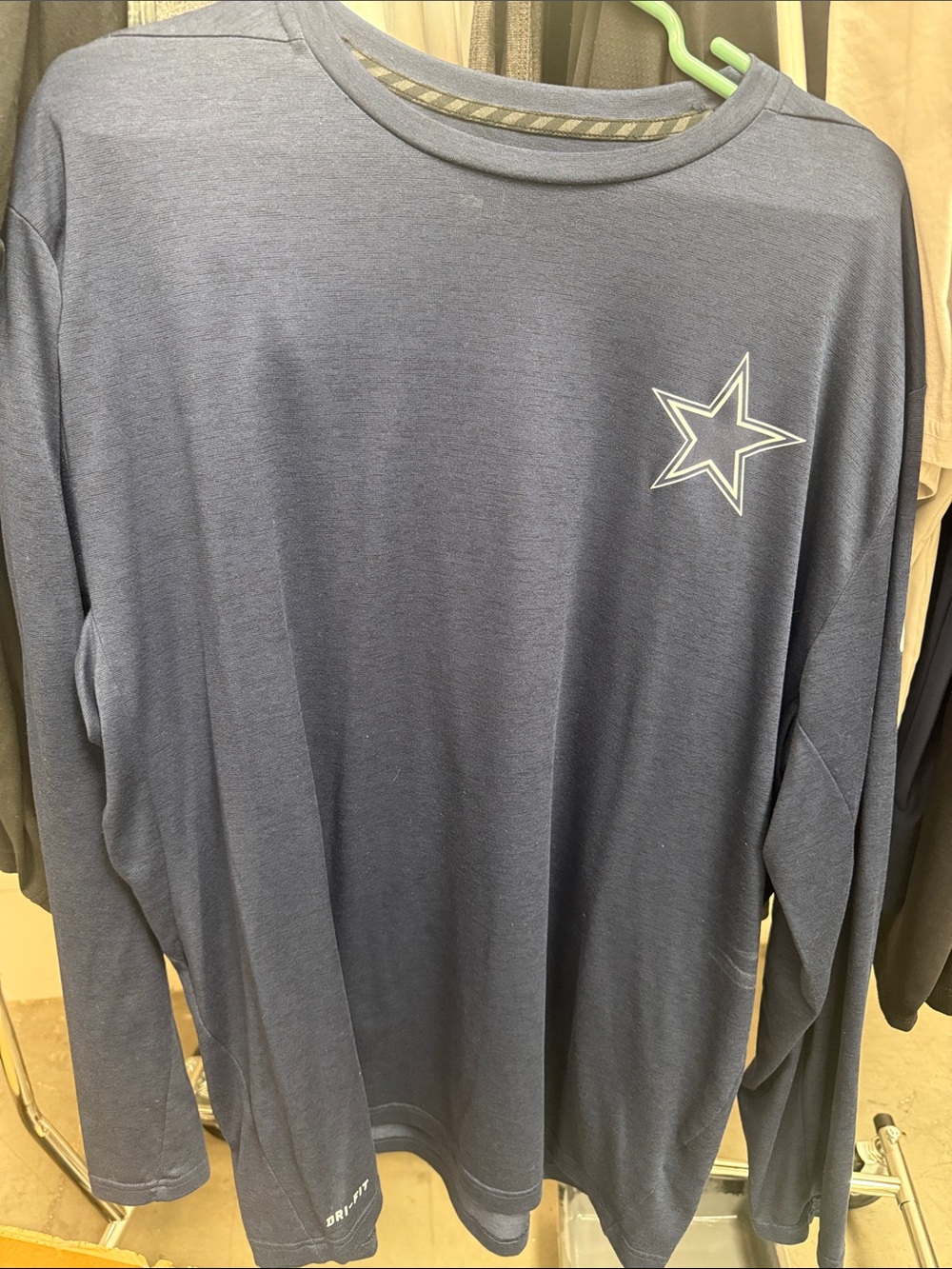 Nike Navy Long Sleeve Shirt with Star Chest Logo